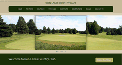 Desktop Screenshot of ironlakescountryclub.com