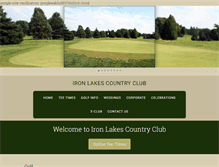 Tablet Screenshot of ironlakescountryclub.com